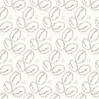 Free vector hand drawn coffee bean drawing pattern