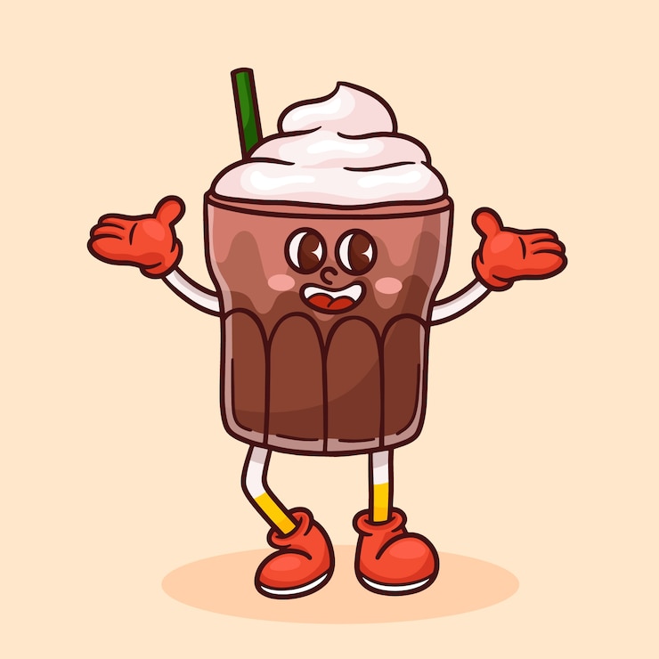 Free Vector hand drawn coffee cartoon illustration