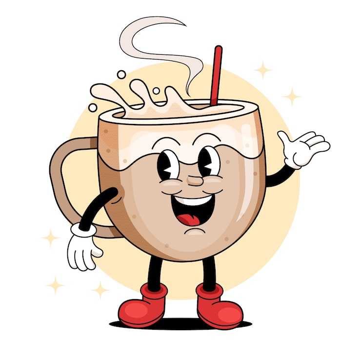 Free Vector hand drawn coffee cartoon illustration