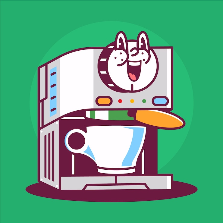 Free Vector hand drawn coffee cartoon illustration