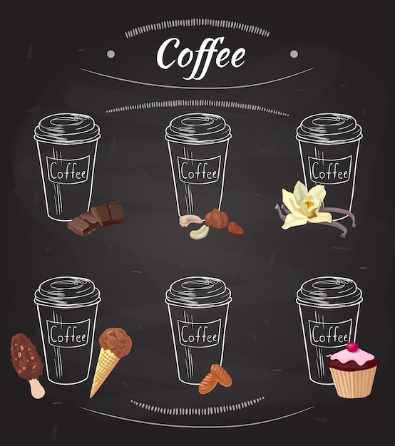Free vector hand drawn coffee collection