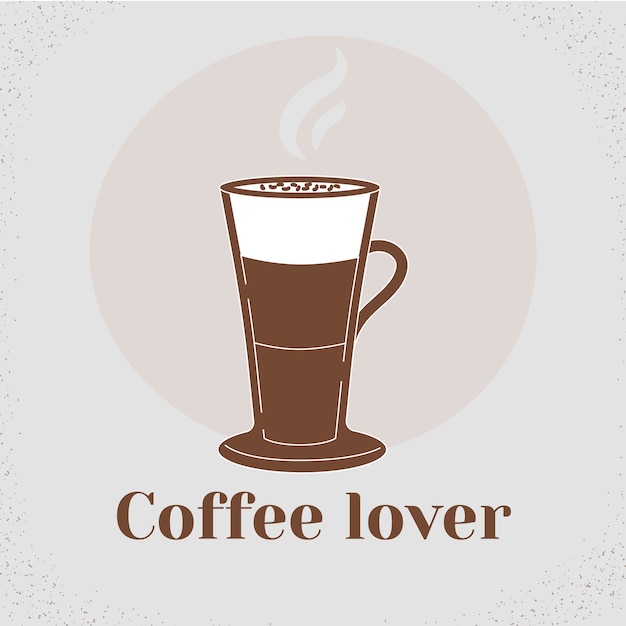 Free vector hand drawn coffee cup silhouette
