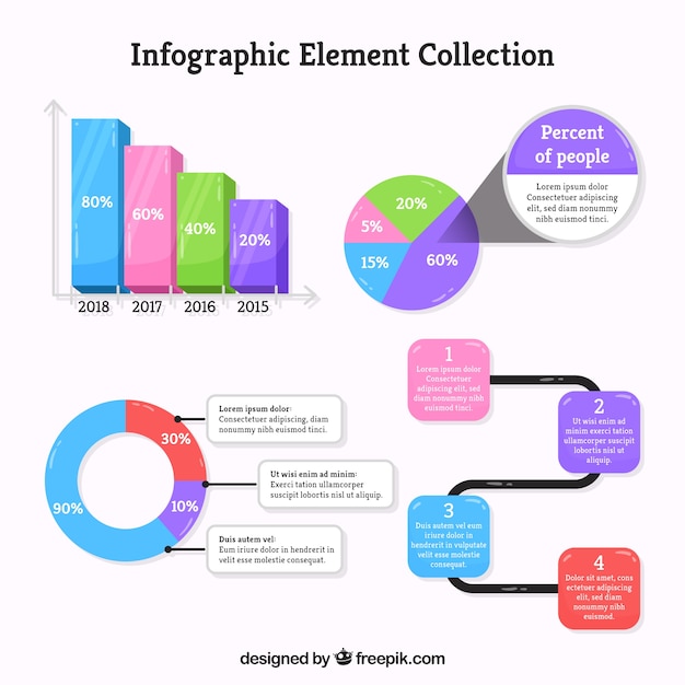 Hand drawn collection of infographic elements