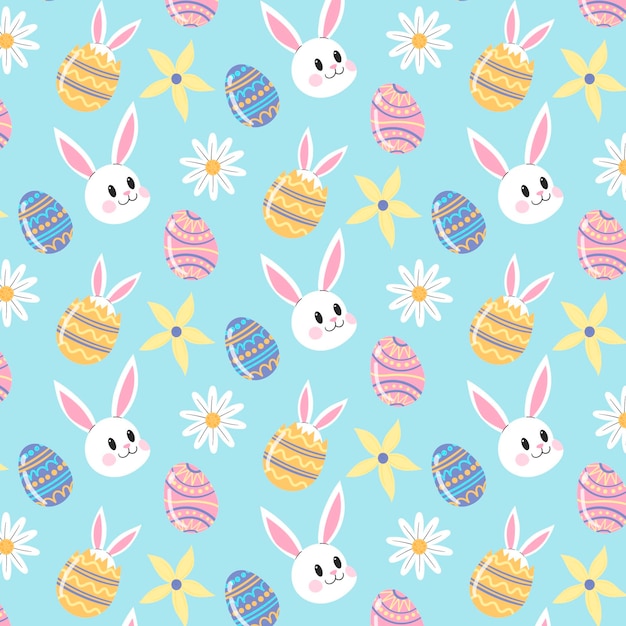 Free vector hand drawn colorful easter pattern