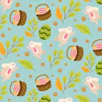 Free vector hand drawn colorful easter pattern