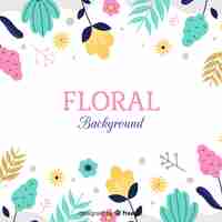 Free vector hand drawn colorful floral background