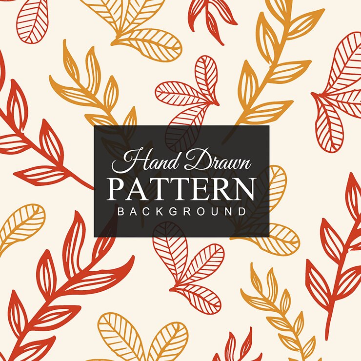 Free Vector hand drawn colorful leaf pattern background