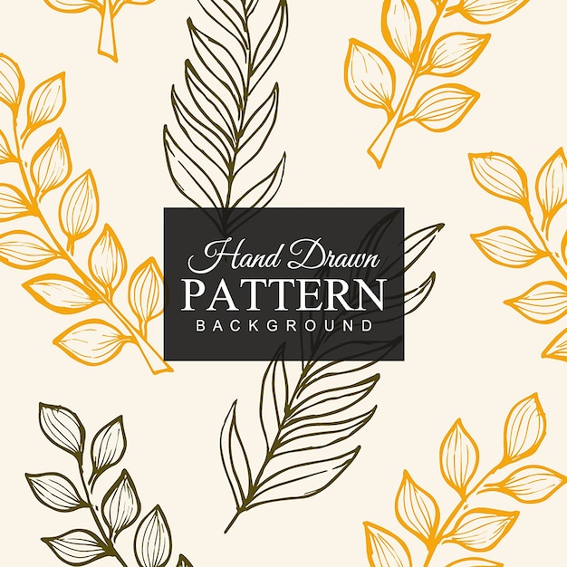 Free vector hand drawn colorful leaf pattern background