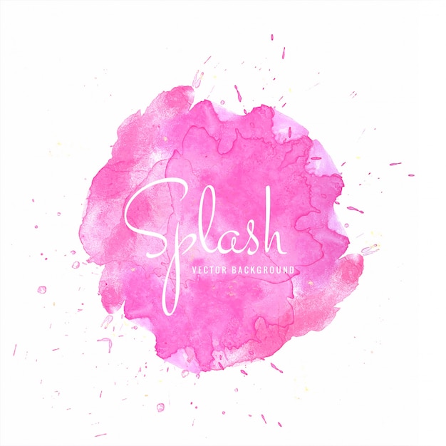 Hand drawn colorful soft watercolor splash design