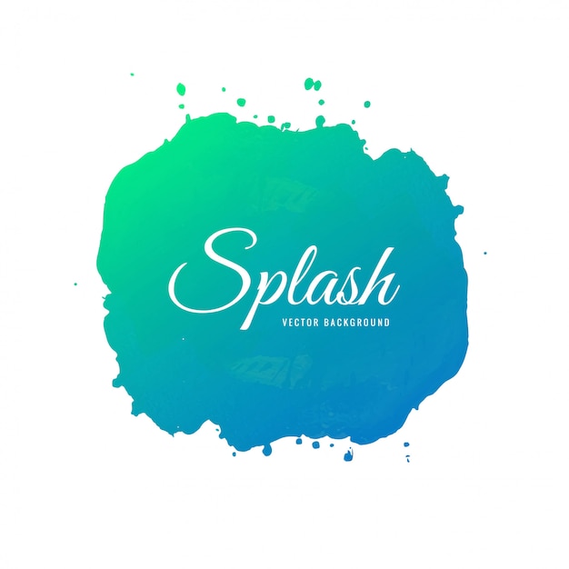 Hand drawn colorful soft watercolor splash vector