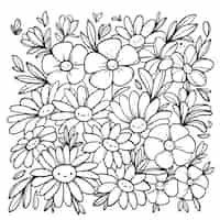 Free vector hand drawn coloring page illustration