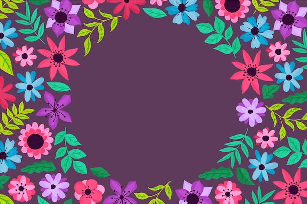 Free vector hand drawn colorufl flowers background