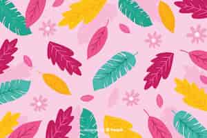 Free vector hand drawn colourful floral background
