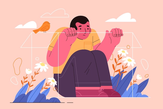 Free vector hand drawn comfort zone illustration