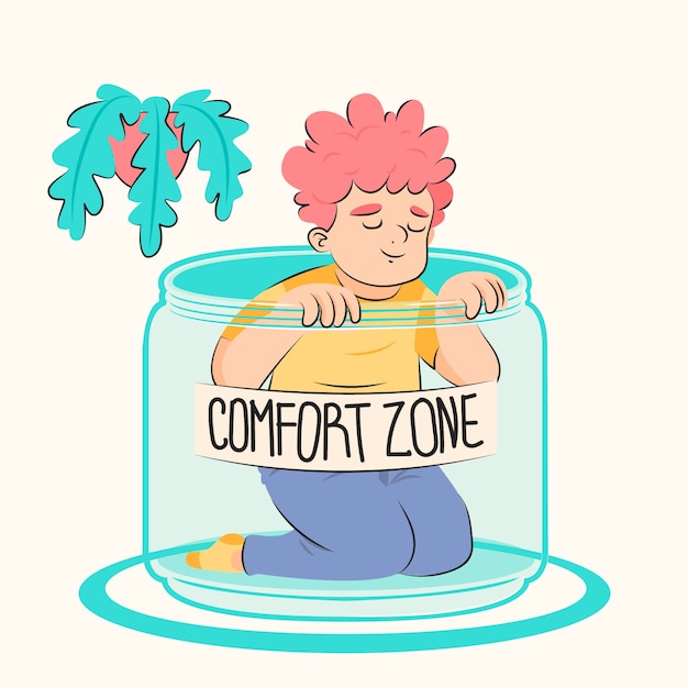 Illustrazione della zona di comfort disegnata a mano