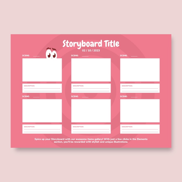 Free vector hand drawn comic storyboard