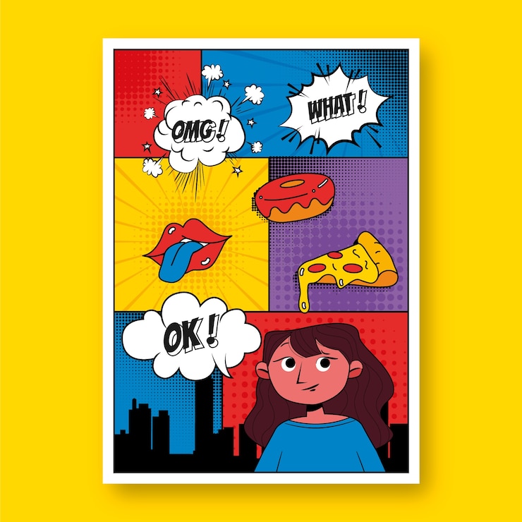 Free Vector hand drawn comic strip template