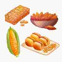 Free vector hand drawn comida junina illustration