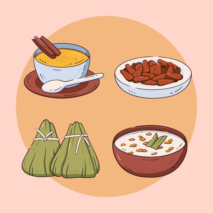 Free Vector hand drawn comida junina illustration