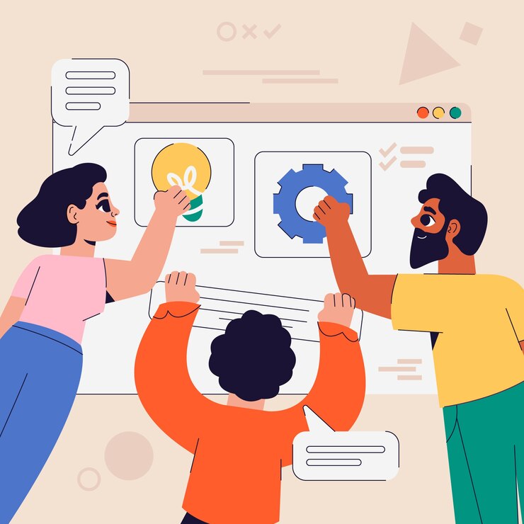 Free Vector hand drawn community spirit illustration