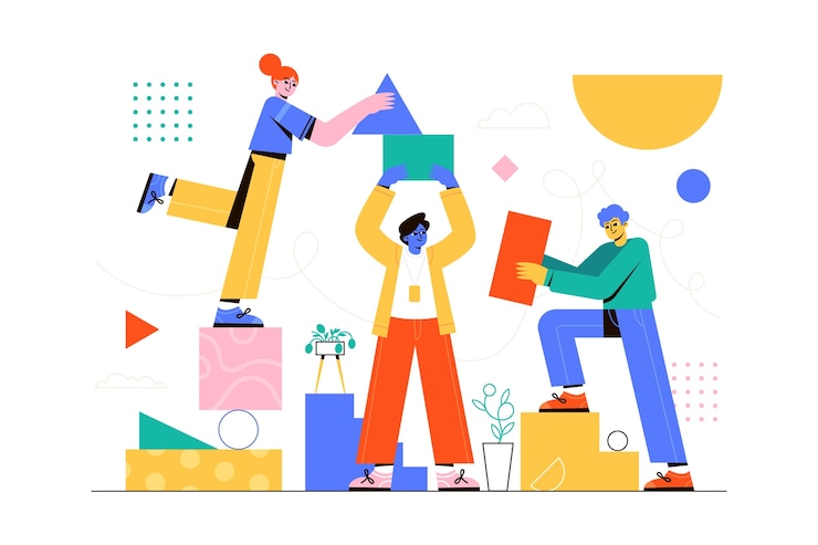 Free Vector hand drawn community spirit illustration