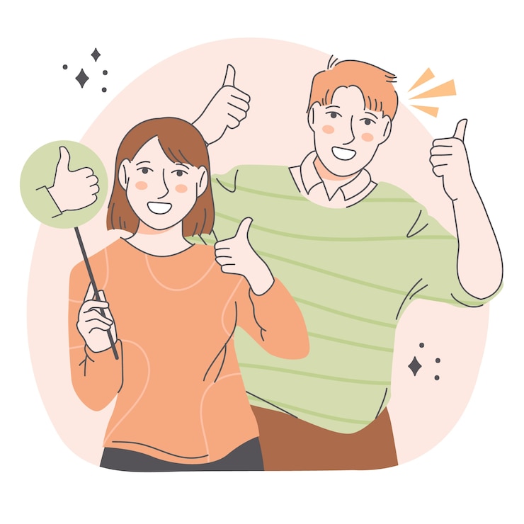 無料Vector 手描き褒めイラスト