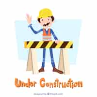 Free vector hand drawn under construction background