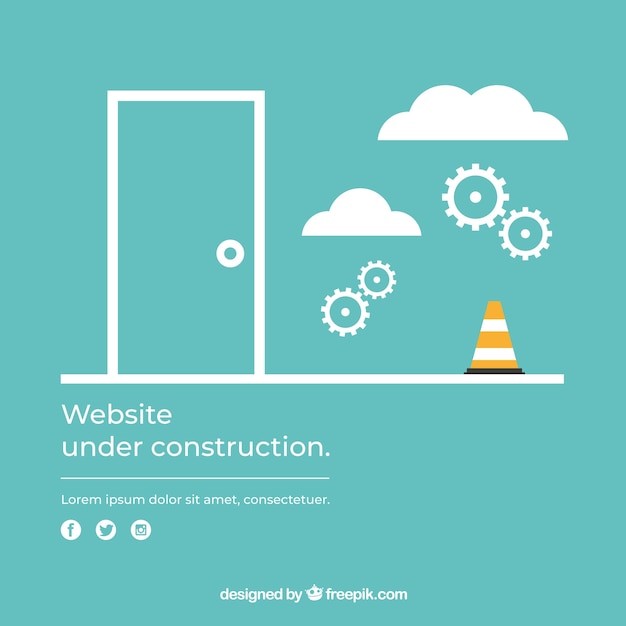 Free vector hand drawn under construction background