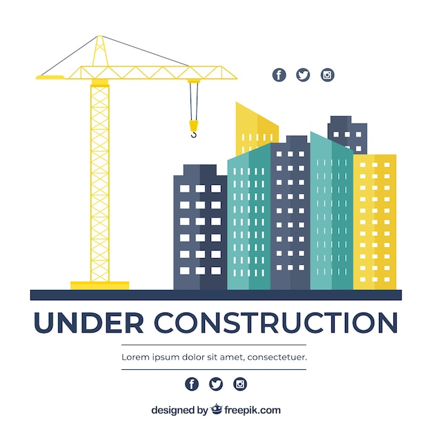 Free vector hand drawn under construction background