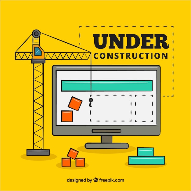 Free vector hand drawn under construction background