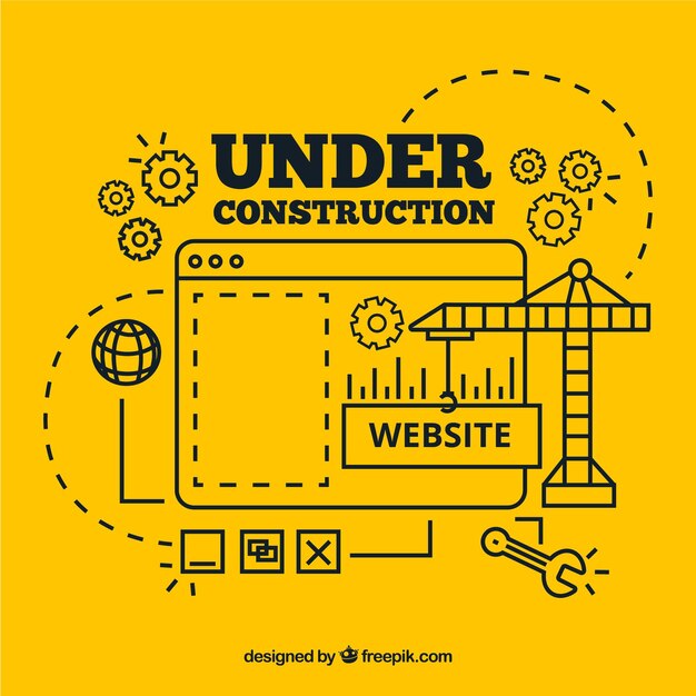 Free vector hand drawn under construction background