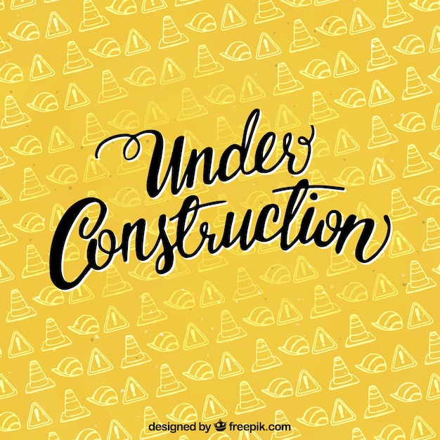 Hand drawn under construction background