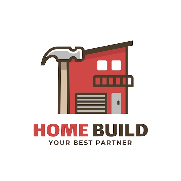 Free vector hand drawn construction company logo design