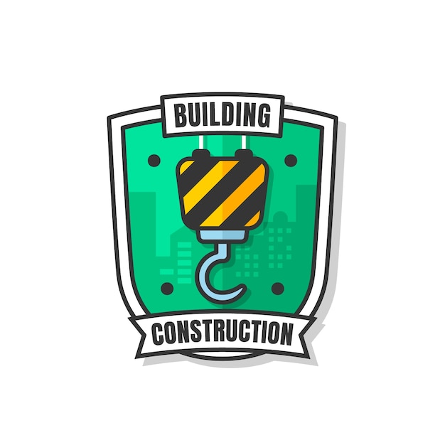 Free vector hand drawn construction company logo template