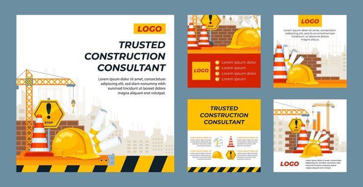 Free Vector hand drawn construction project instagram post