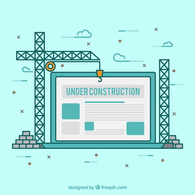 Free vector hand drawn under construction template