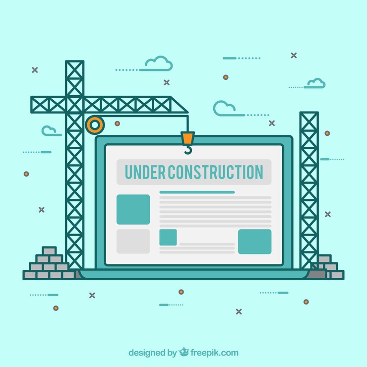 Free Vector hand drawn under construction template