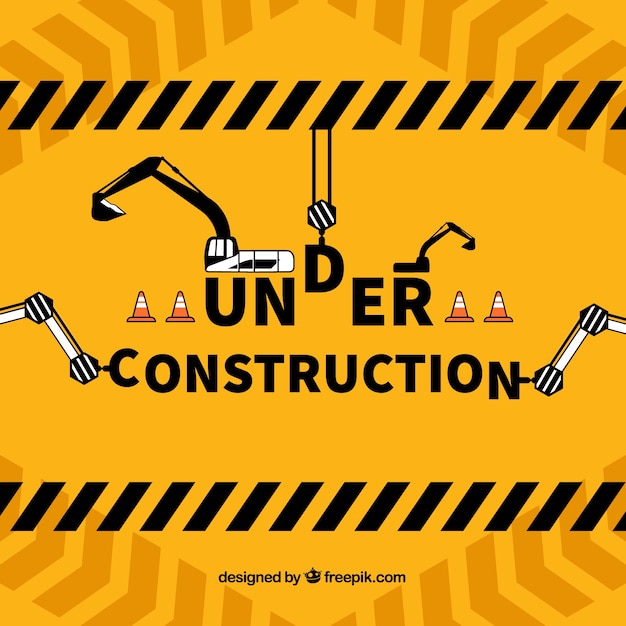 Free vector hand drawn under construction template