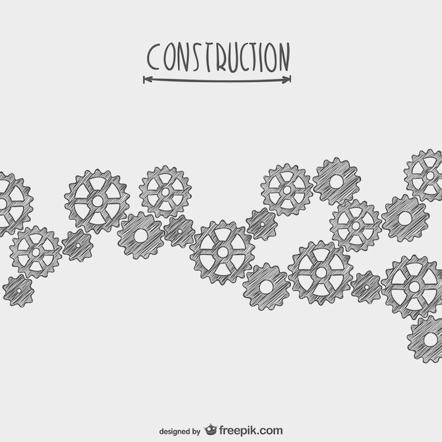 Hand drawn under construction vector