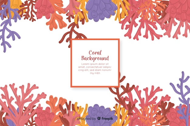 Free vector hand drawn coral background