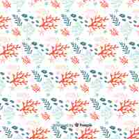 Free vector hand drawn coral background