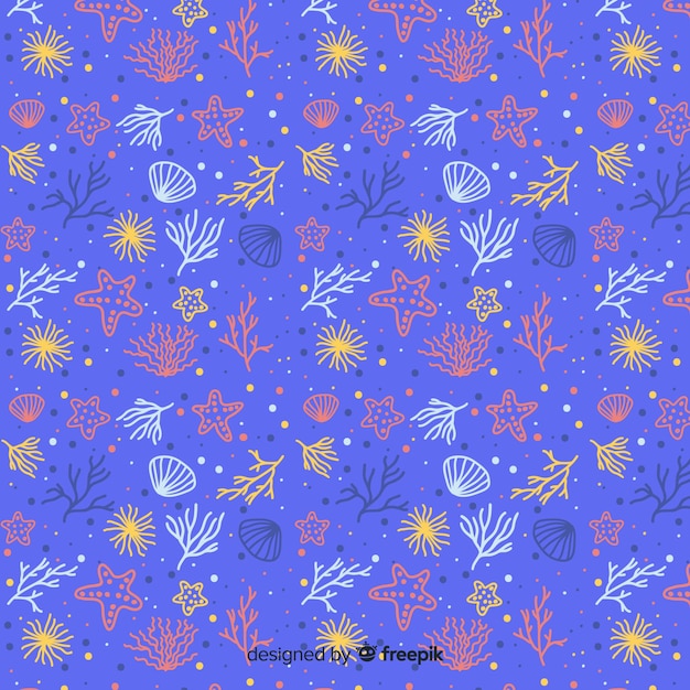 Hand drawn coral background