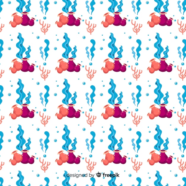 Free vector hand drawn coral background