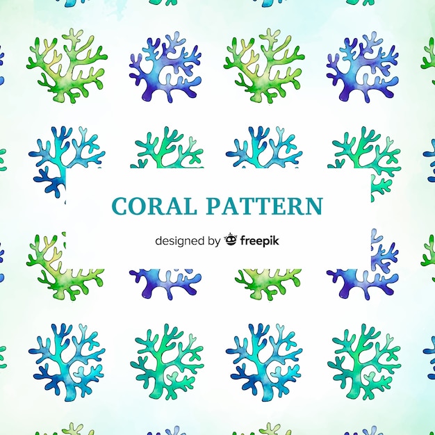 Free vector hand drawn coral background