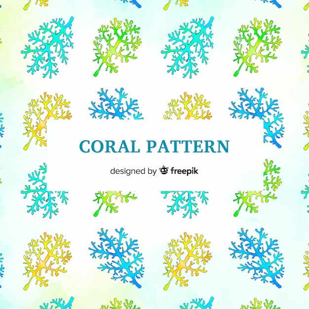 Hand drawn coral background