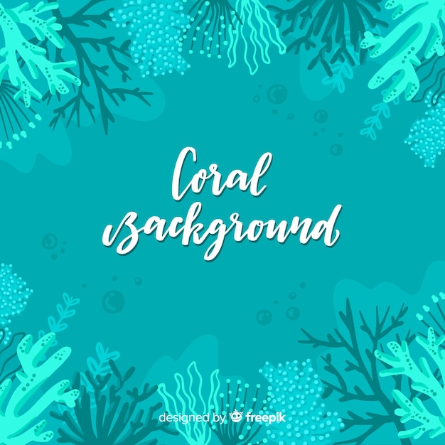 Hand drawn coral background