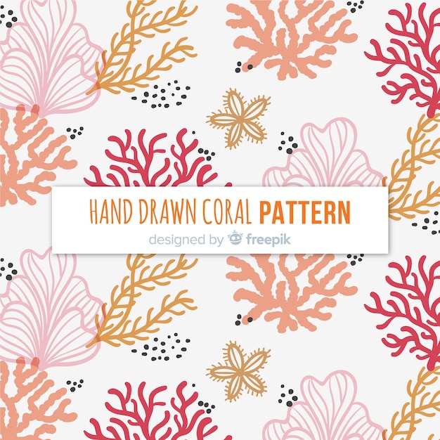 Free vector hand drawn coral background