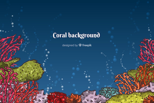 Hand drawn coral background