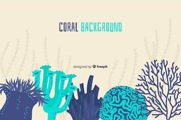 Hand drawn coral background