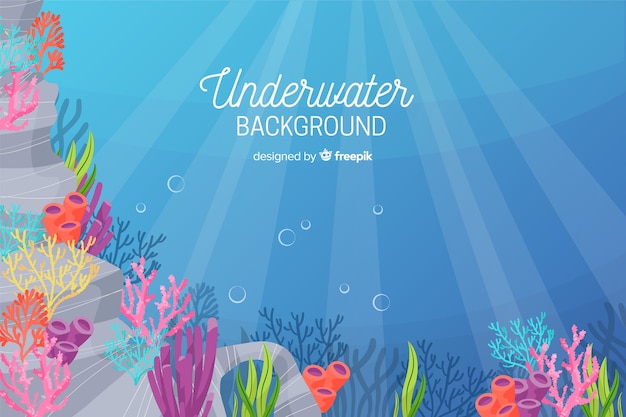 Free vector hand drawn coral background